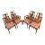 Set of Eight Mid 20th Century Floral Upholstered Walnut Dining Chairs For Sale
