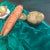 Vintage Original Still Life Vegetables on Turquoise Cloth 1970’s For Sale - Image 4 of 6