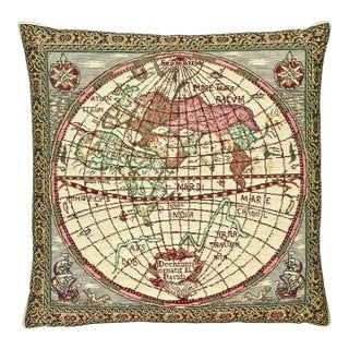 Old World Tapestry Cushion With Feather Filler - 46x46cm (18"x18") For Sale