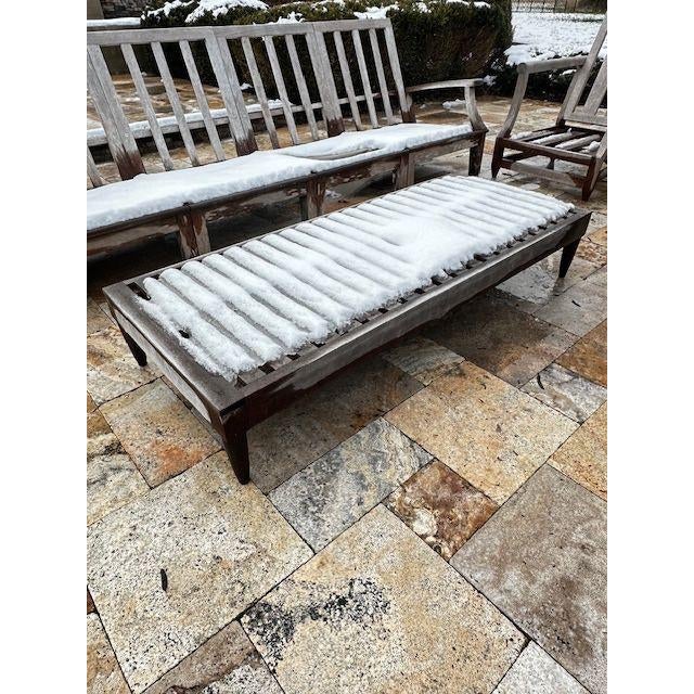 Teak Bench Table With Tray by Henry Hall For Sale - Image 9 of 10
