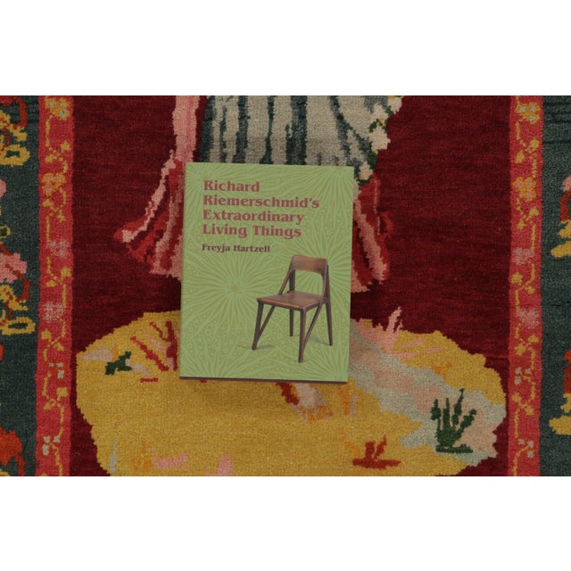 Forest Green Vintage Turkish Bessarabian Pictorial Rug With Maiden and Florals - Rug & Kilim For Sale - Image 8 of 10