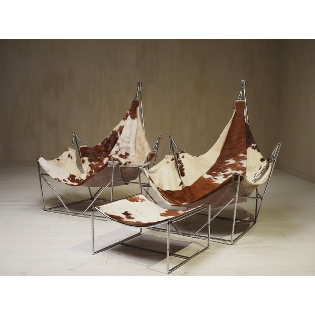 David Lounge Set by Odile Mir for Prisunic, 1972, Set of 3 For Sale - Image 7 of 14