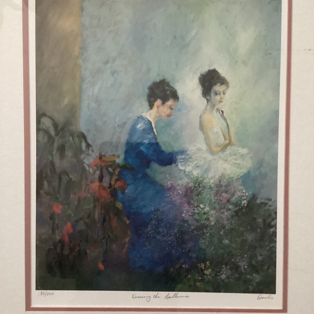 Impressionist Mid 20th Century Original Limited Edition Lithograph “ Dressing the Ballerina “ by Joseph Dawley (1936-2008) For Sale - Image 3 of 12