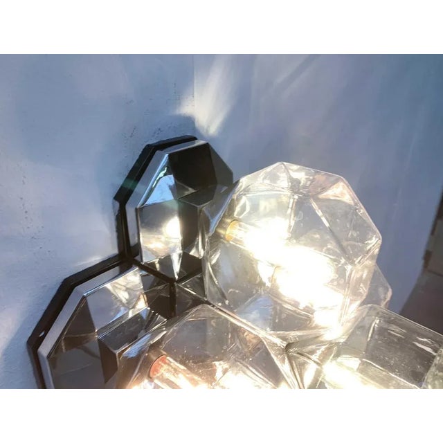 Motoko Ishii Vintage German Space Age Chrome & Glass Wall or Ceiling Lamp by Motoko Ishii for Staff For Sale - Image 4 of 18