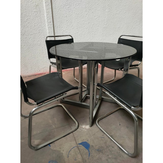 1970s Vintage Spanish Table and Chairs, 1970, Set of 5 For Sale - Image 5 of 11