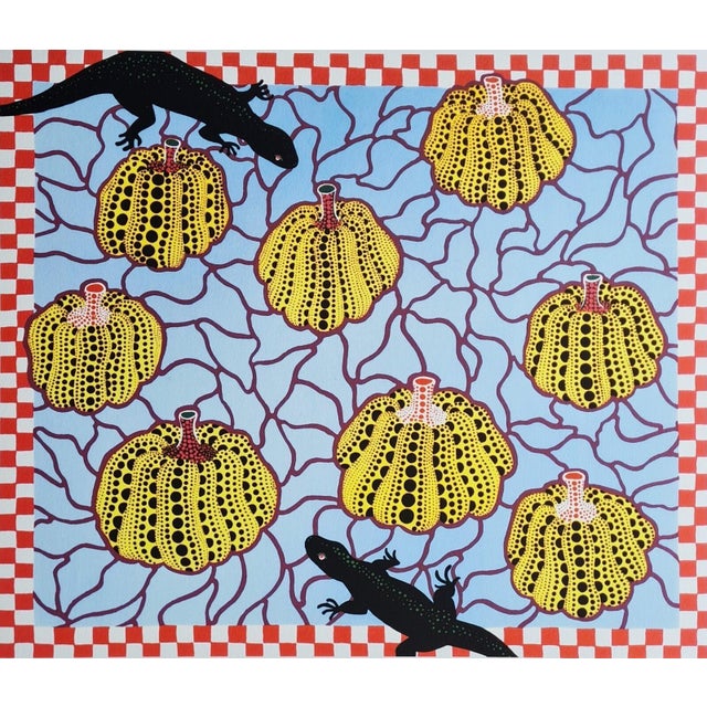 Yayoi Kusama "Black Lizards" Limited Edition Lithograph (After). Limited Edition Lithograph of 500 - Numbers signed in...