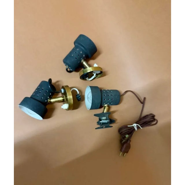 Mid-Century Modern Aluminor House Wall Lamps, 1950, Set of 3 For Sale - Image 3 of 8