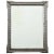 An unusual French mirror from the early 20th century, made of a steel frame that is embossed with four-leaf clover icons...