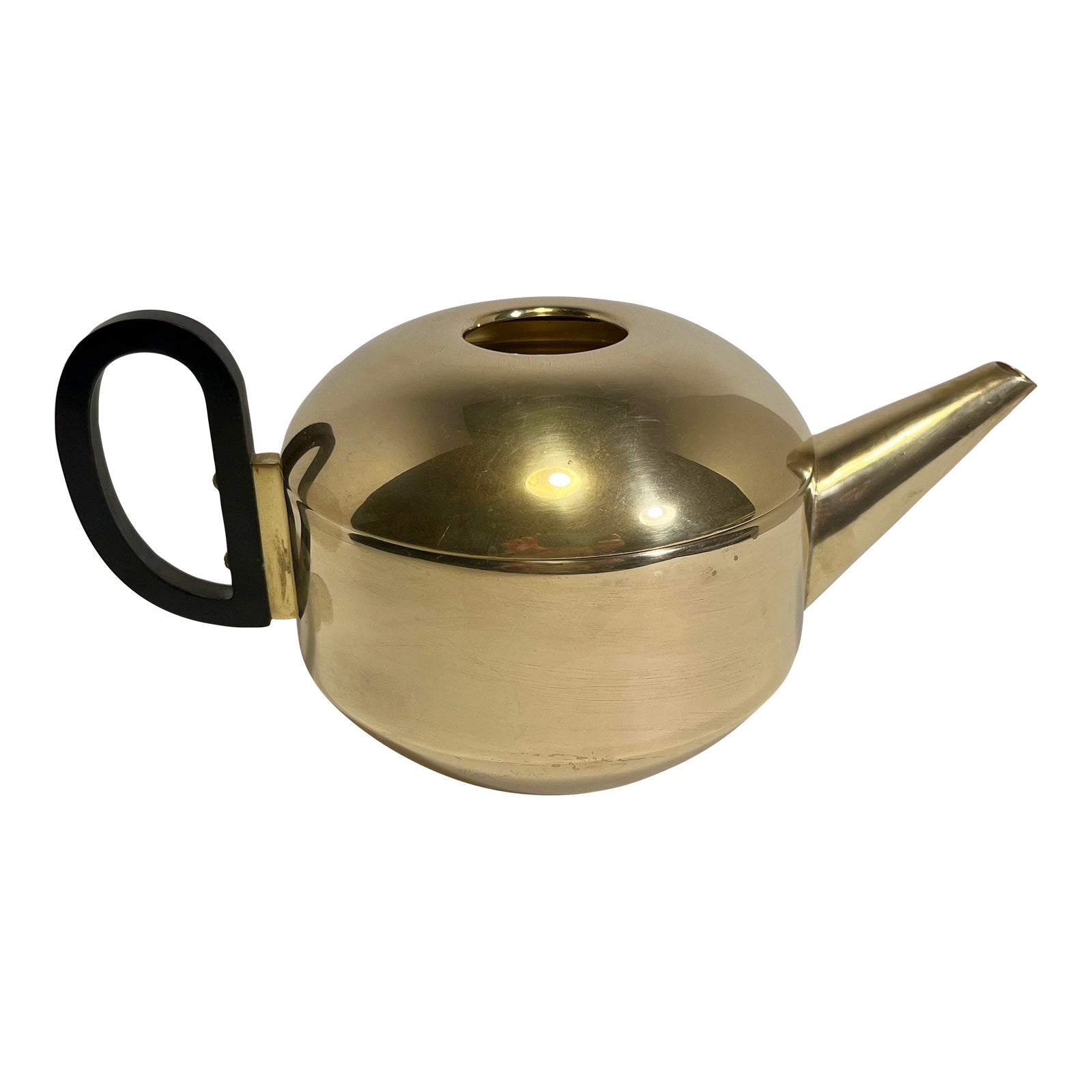 MidCentury Modern Tom Dixon Eclectic Spun Brass Tea Pot Chairish