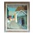 Mid-Century Modern 'Walking Home Together' Vintage Original Swedish Naïve Style Street Scene Oil Painting, Framed For Sale