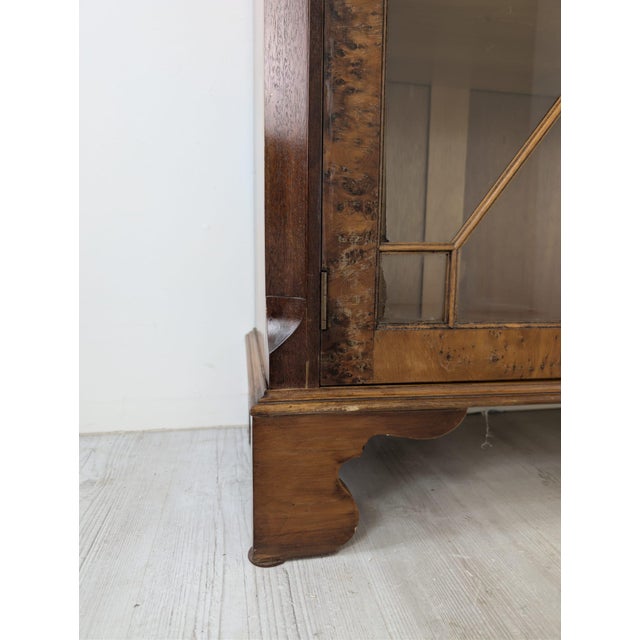 Antique Bookcase in Wood with Burl Finish, 1930s For Sale - Image 12 of 18