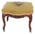 Antique Rococo Revival Rosewood Footstool With Floral Needlepoint C1890 For Sale