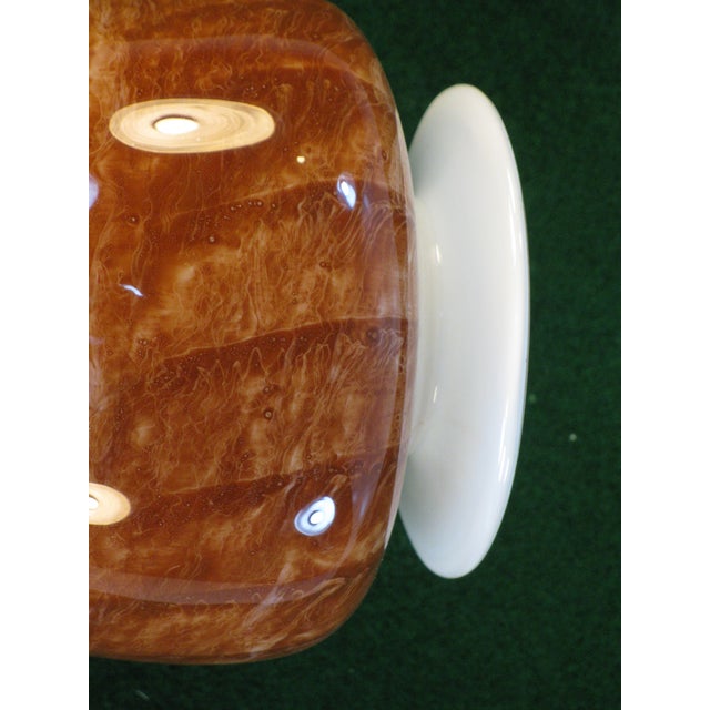 Glass 1970s Art Glass Vase Micheal Nourot Cased Rust Color For Sale - Image 7 of 8