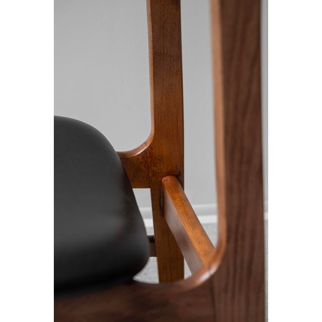 Mid-Century Danish Dining Chairs in Teak and Leather, 1960s, Set of 6 For Sale - Image 11 of 12