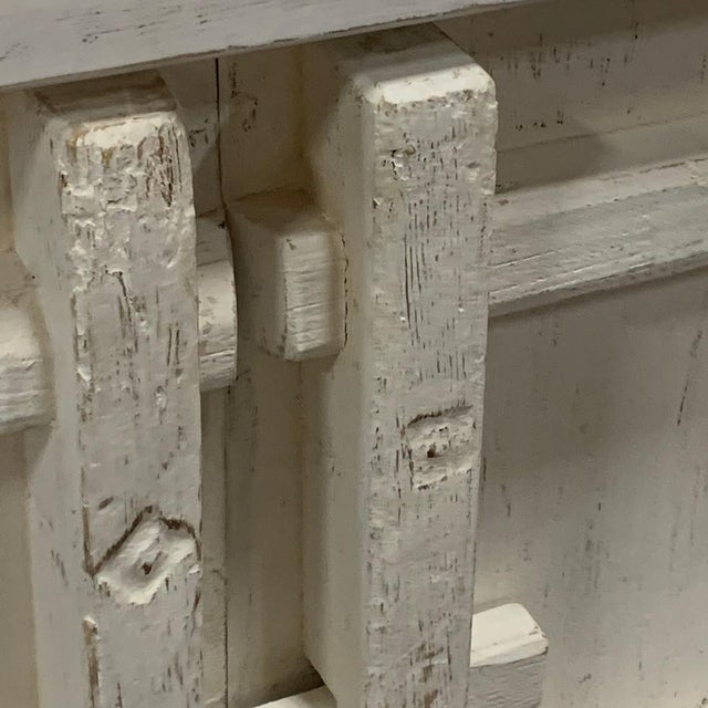 2010s Elm Wood 4-Door Sideboard For Sale - Image 5 of 8