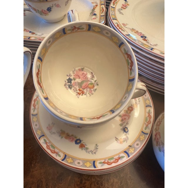 Antique Late 19th Century Rare Park Johnson Bros. England "Arundale" Pattern 68 Pieces Floral Dining Set For Sale - Image 16 of 18