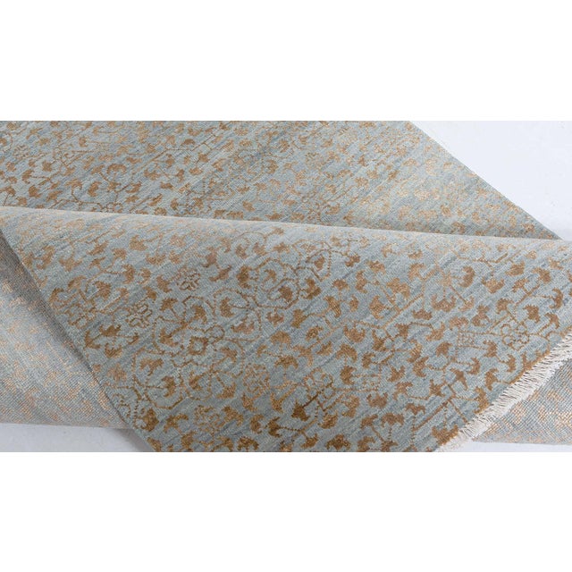 Modern Traditional-Inspired Hand-Knotted Silk & Wool Runner by Doris Leslie Blau For Sale - Image 4 of 9