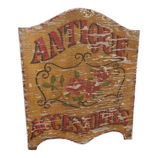 1940s French Country Store Sign Plaque Picture Worded s & Accessories For Sale