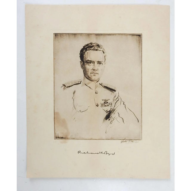 Vintage Admiral Richard Byrd Etching Print For Sale - Image 4 of 4