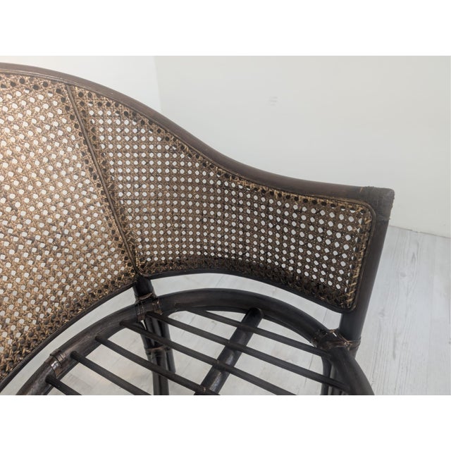 Vintage Armchair with Raffia and Viennese Weave For Sale - Image 6 of 16