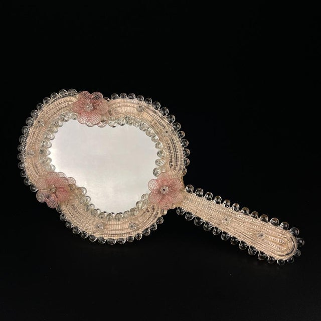 Murano Glass Mirror, Italy, 1950s For Sale - Image 9 of 14