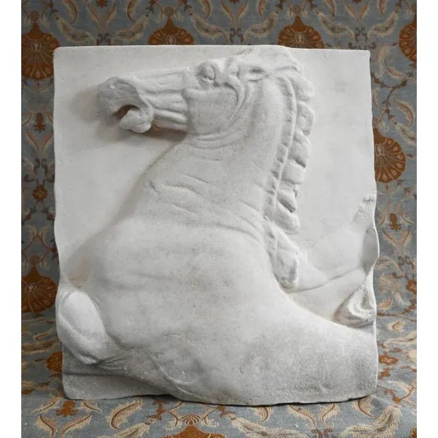 Stone Relic Trojan Horse Relief Stone Composite Wall Hanging For Sale - Image 7 of 7