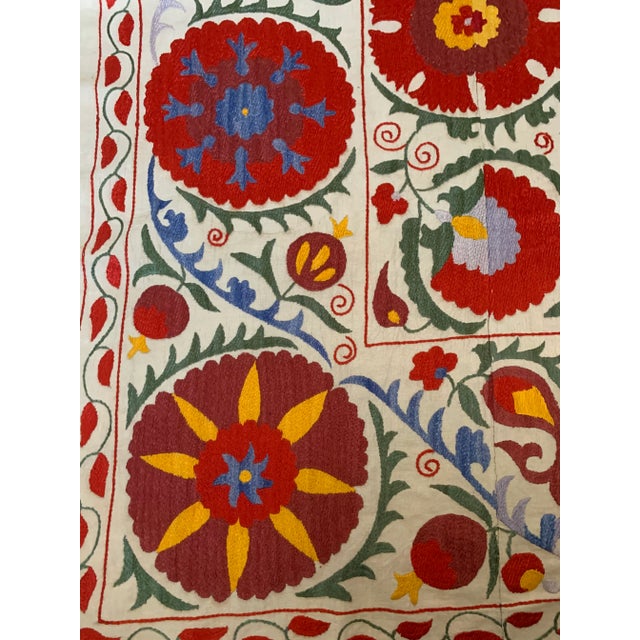 Vintage colorful hand embroidered Suzani Textile. Uzbek Bukhara Taskent Khiva. Great condition. Purchased in Istanbul....