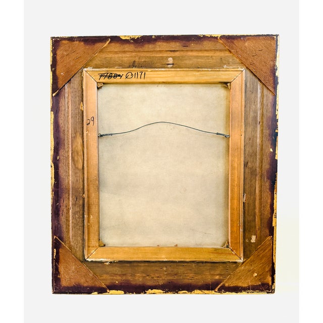 1930s Orlando Still Life Flowers Signed Oil on Canvas Ornate Gilt Frame For Sale - Image 9 of 10