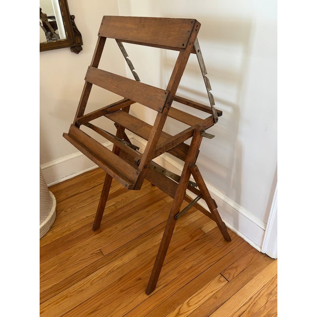 Antique Oak Multifunctional Art Easel For Sale - Image 4 of 7