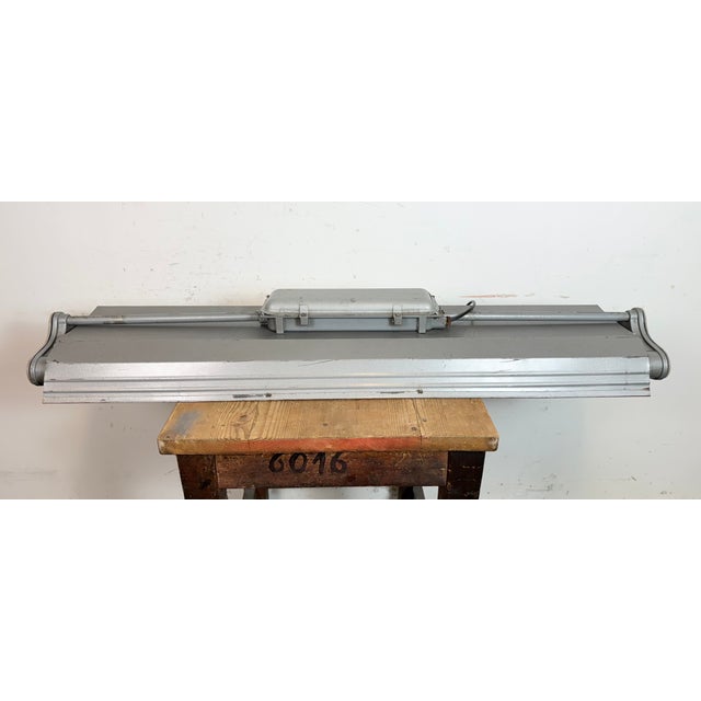 Grey Industrial Hanging Tube Light from Polam Gdansk, 1970s For Sale - Image 15 of 18