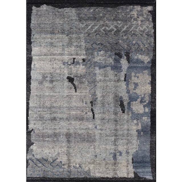 Modern Abstract Area Rug in Dark Neutrals, All-Over Minimal Design For Sale - Image 11 of 11