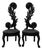 1990s Italian Baroque Chair Set – High Back Black For Sale