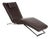 Koinor Jeremiah Lounger, Leather, Brown Chrome, Manual Function, Including Headrest. For Sale