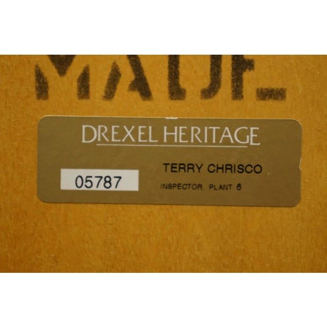 Drexel Heritage Brittany Collection Solid Cherry Country French 62" Listed Display Curio Cabinet 322-438-6 For Sale - Image 11 of 13