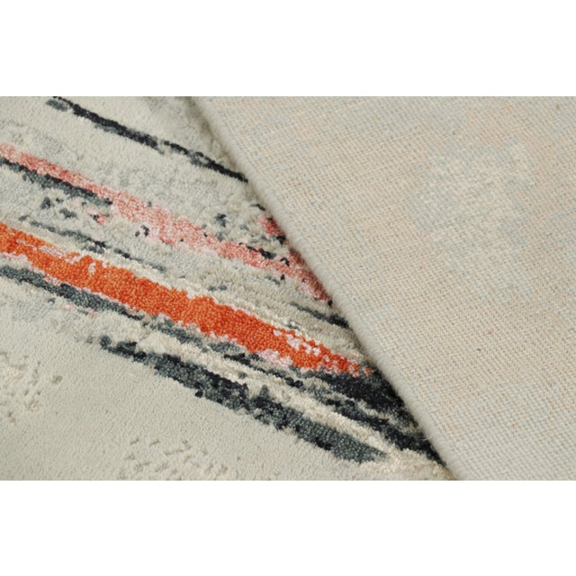 Textile Rug & Kilim’s Abstract Runner Rug in White With Black and Red Geometric Pattern For Sale - Image 7 of 7
