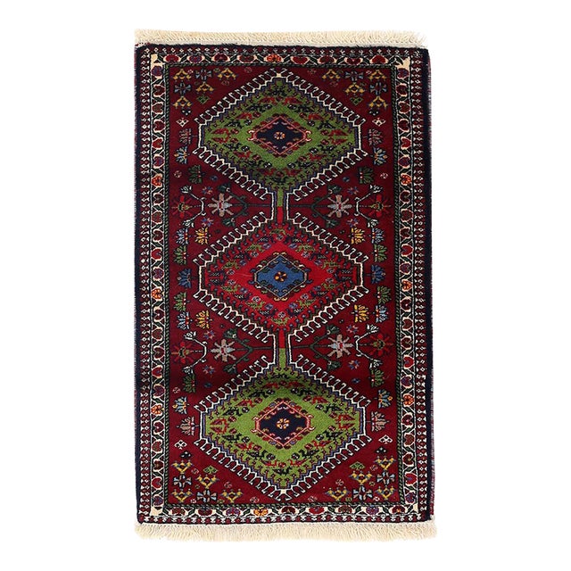 Fine Hand Knotted Persian Yalameh Rug For Sale