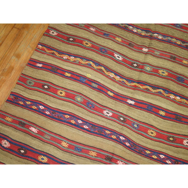 Antique Tribal Kilim, 5' X 7'9'' For Sale - Image 4 of 7