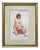 Original Vintage Watercolor Seated Female Nude by Harry Barton For Sale