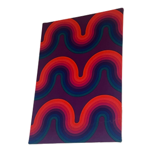 Vintage Mid Century Modern 1970s Verner Panton Mira X Panel Space Age MCM Wall Art Textile Fabric Panel