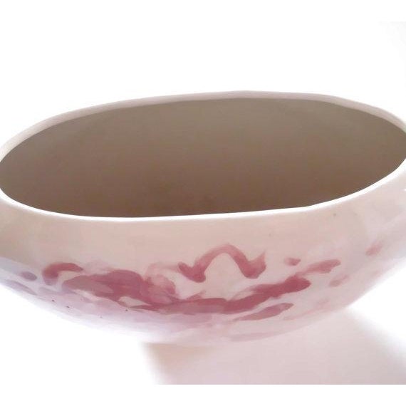 Nautical Vintage 8.5” Mermaid Vase Ceramic Pottery Beach Nautical Decor Pink Purple For Sale - Image 3 of 5