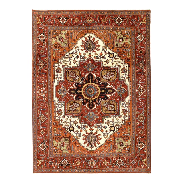 Pasargad Dc Fine Hand Knotted Serapi Design Rug For Sale