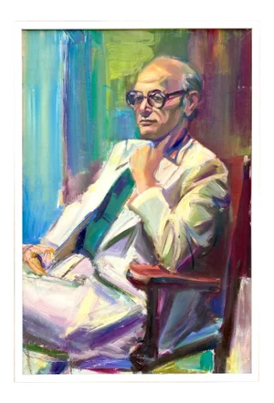 Vintage Original Oil Portrait B. Yutarian