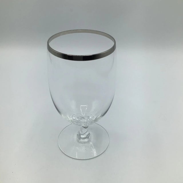 Transparent Platinum Rim Cocktail Glasses-Set of 4 For Sale - Image 8 of 12