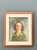 Green Vintage 1952 Original Oil Portrait on Board For Sale - Image 8 of 12