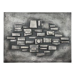 Mid-Century Brutalist Cast Aluminum Wall Relief from Stadler Design, 1960s For Sale