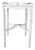 Vintage Shabby Chic Farmhouse Chippy Paint Wood Gallery Side Table. For Sale