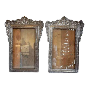 Early 19th Century Indo-Portuguese Silver Frames - A Pair