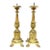 Italian Carved and Gilded Wooden Pricket Candlesticks, a Pair For Sale