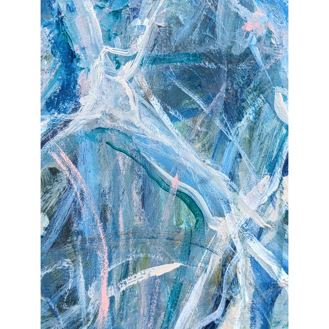 Kristi Haines Herman “Helping You Say Goodbye To Me” Contemporary Gestural Blue Abstract Painting, 2024 For Sale - Image 10 of 10
