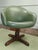 Wood 1970s Custom Midcentury Avocado Green Vinyl Chairs - a Pair For Sale - Image 7 of 8